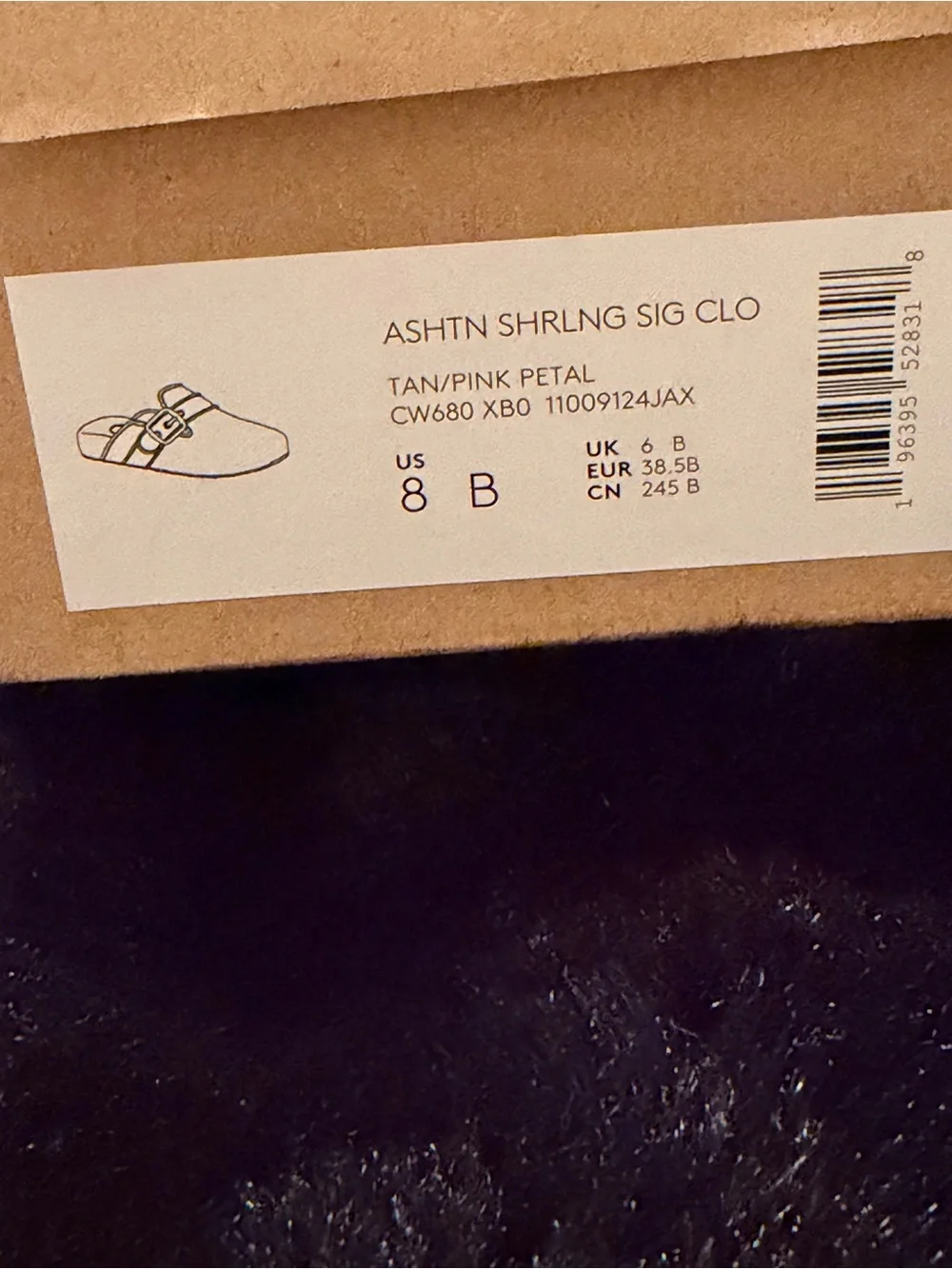 Coach Ashton Clog Signature Jacquard Tan/Pink Petal Size 8 New Box CW680